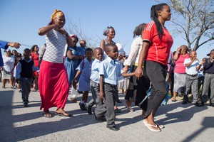 Photo of first day of school in Khayelitsha