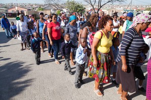 Photo of first day of school in Khayelitsha