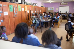 Photo of first day of school in Khayelitsha