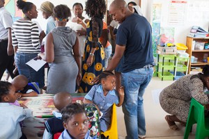 Photo of first day of school in Khayelitsha