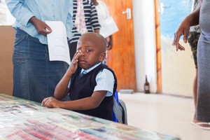 Photo of first day of school in Khayelitsha