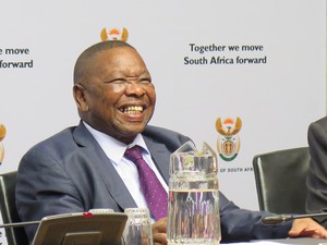 Blade Nzimande during a post-SONA briefing