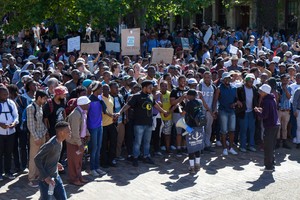 Photo of 3rd October protest and shutdown at UCT