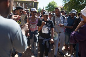 Photo of 3rd October protest and shutdown at UCT