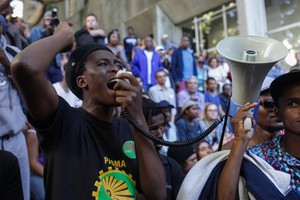 Photo of 3rd October protest and shutdown at UCT