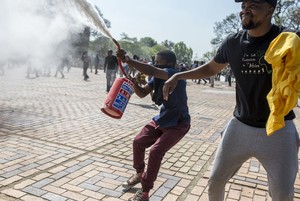 Photo of student protesters