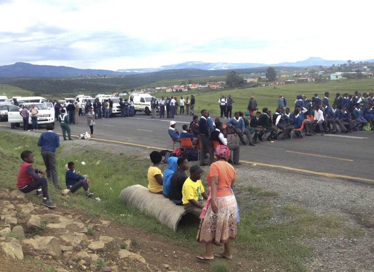 Photo of learners protesting