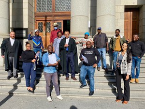 Photo of people on court steps