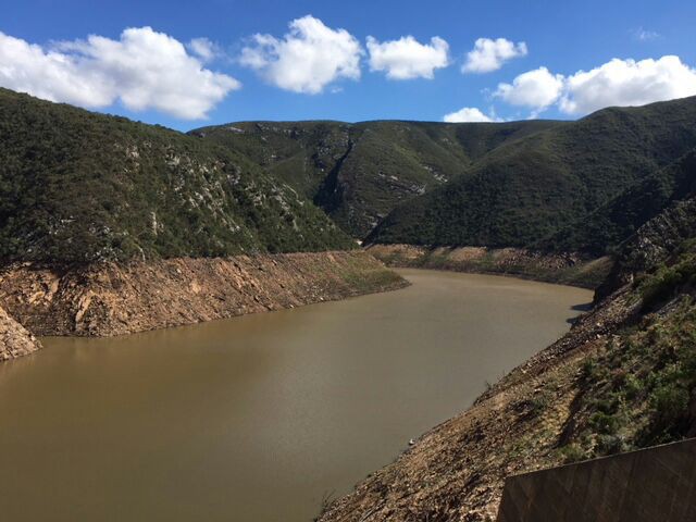 Photo of low water in dam