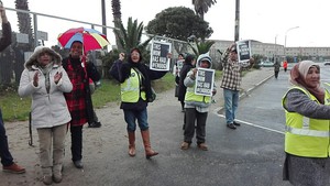 Photo of parents protesting