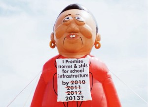 Photo of balloon of Angie Motshekga