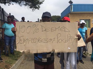 Photo of striking worker