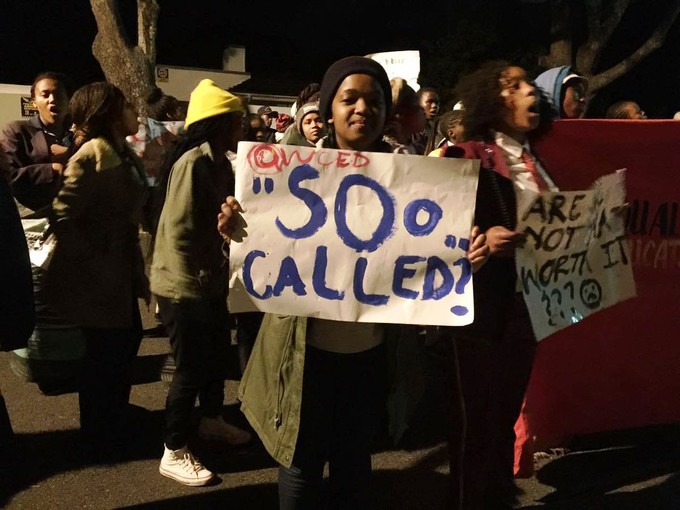 Photo of student protesters