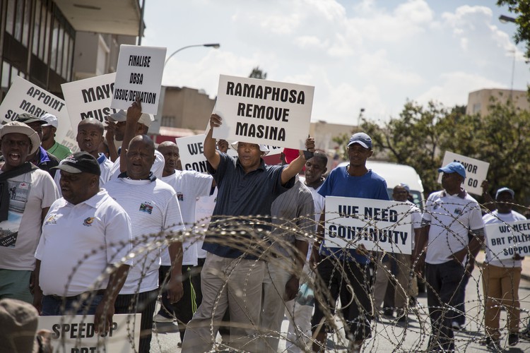 Photo of taxi protest