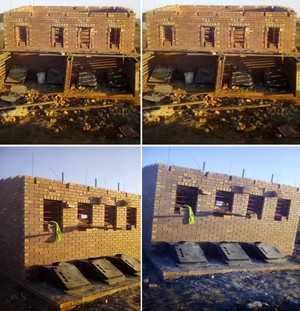 Photos of ablution blocks