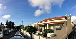 Photo of a street with houses