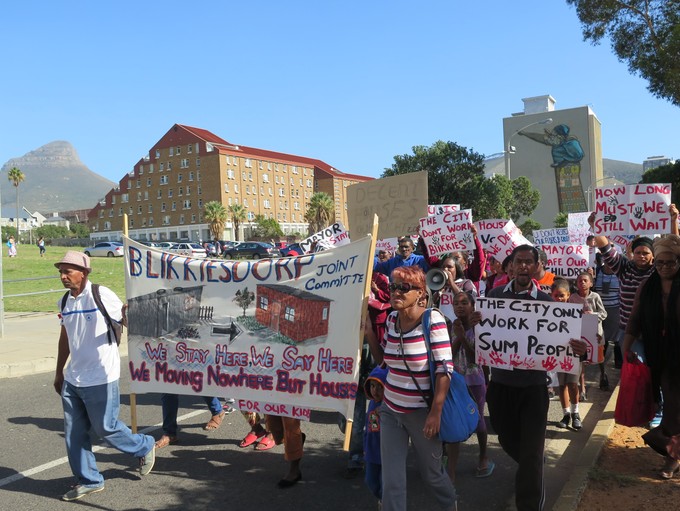 Photo of protesters on the march