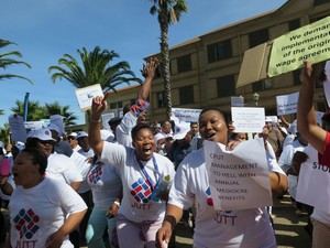 Photo of protesting CPUT workers