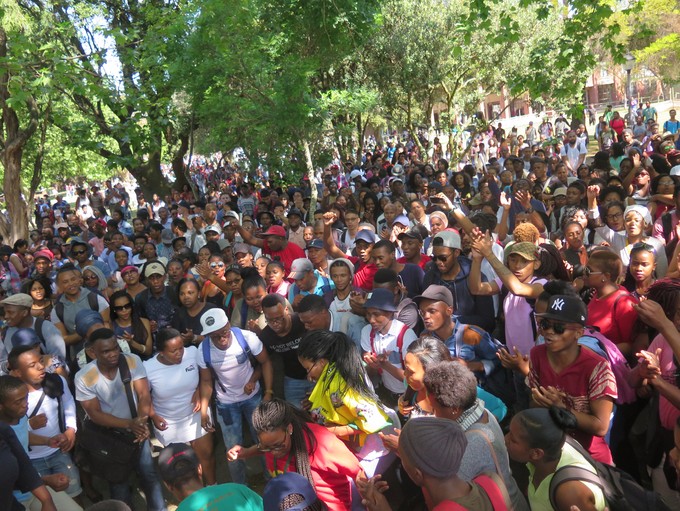 Photo of students marching