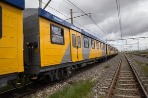 A train heading towards Nyanga train station.