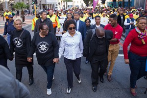 Baleka Mbeta attends march against women abuse