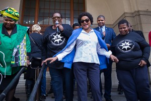 Baleka Mbeta attends march against women abuse