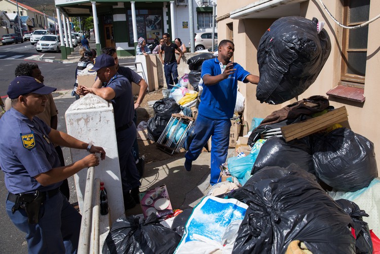 Photo of belongings being removed