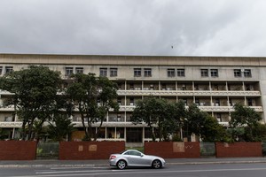 Residents occupy the old Helen Bowden Nurses Home near the V&A Waterfront in Cape Town.