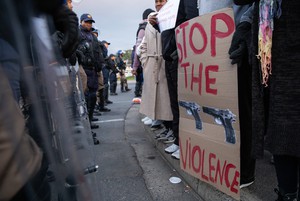 Photo of Bishop Lavis protest