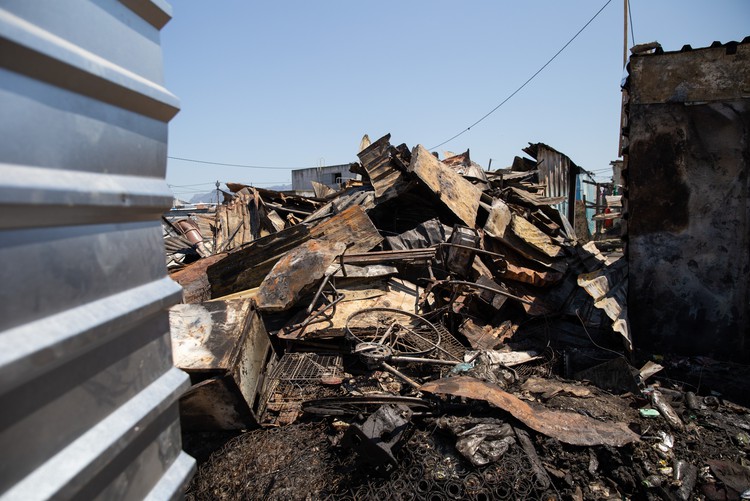 Photo of fire debris