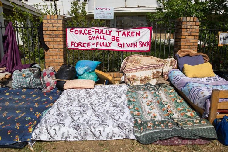 Photo of mattresses on the ground