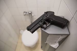 Photo of firearm in basin