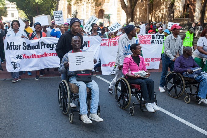 Photo of march for safer schools