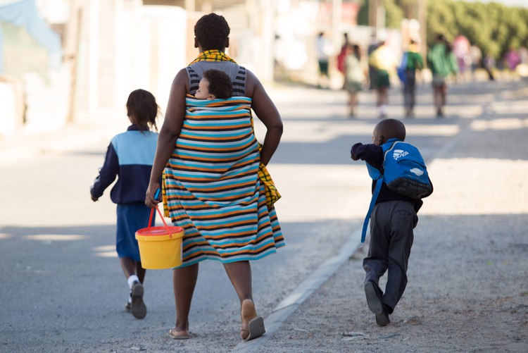 A learner trips over his foot on the first day of school