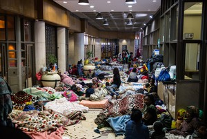 Refugees Camp Outside the UNHCR