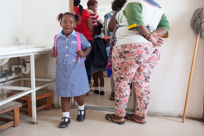 Photo of child starting school