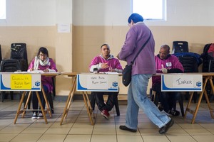 Photo of voting station