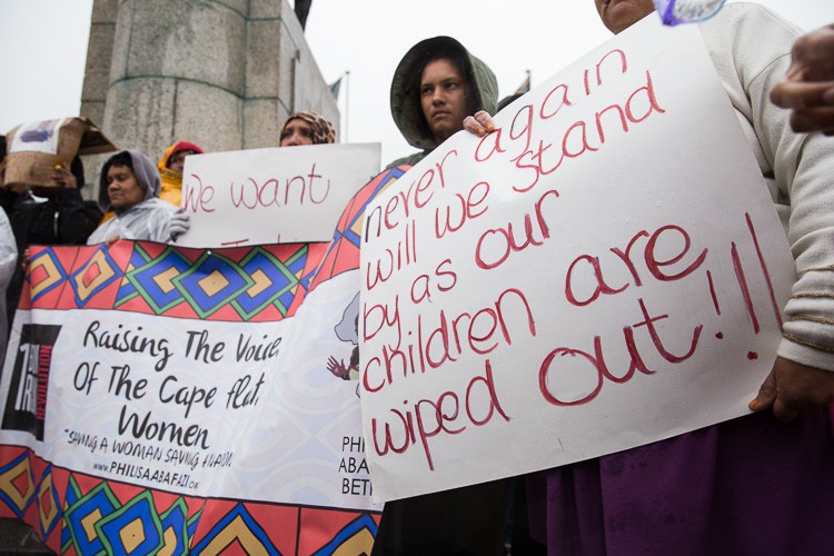 Photo of moms marching