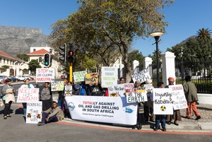 Picket against oil and gas