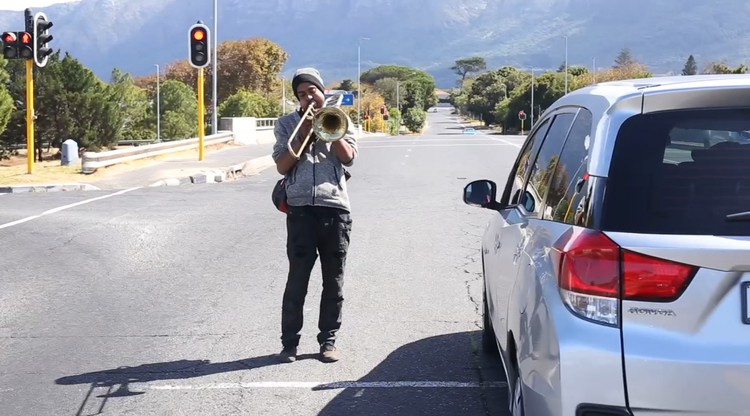 Photo of trombone player