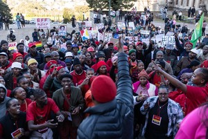 Gay rights supporters protest on UCT