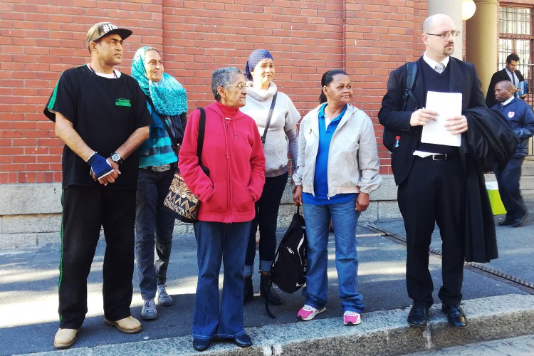 Photo of Albert Road residents outside court