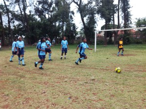 Photo of girls playing soccer