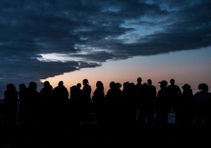 Photo of a queue