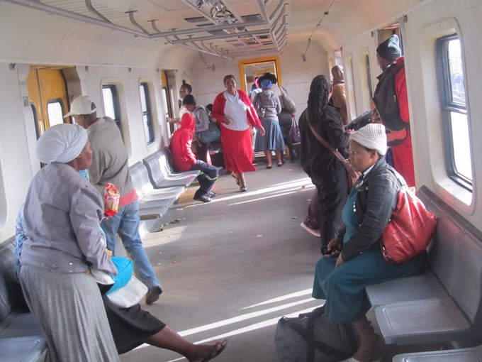 Photo of inside of train carriage