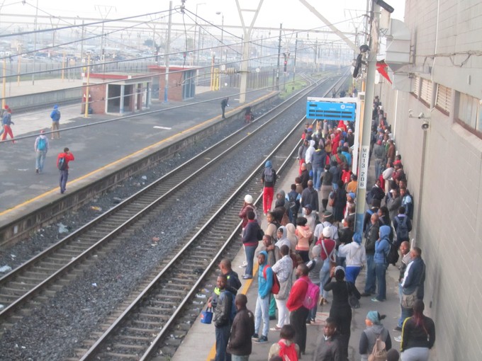 People waiting on a station