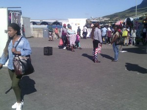 Photo of station deck trading area