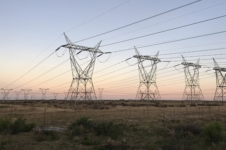 Photo of electricity pylons