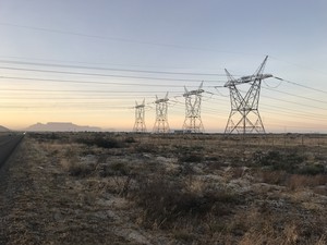 Photo of electricity pylons