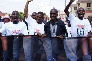 Photo of protest outside Limpopo High Court